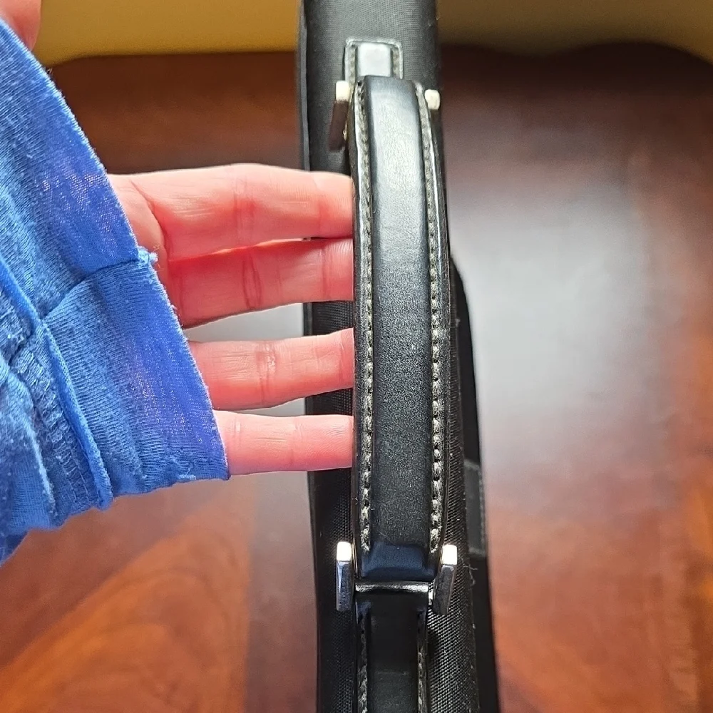 Gucci Black Leather Briefcase with Silver Lock